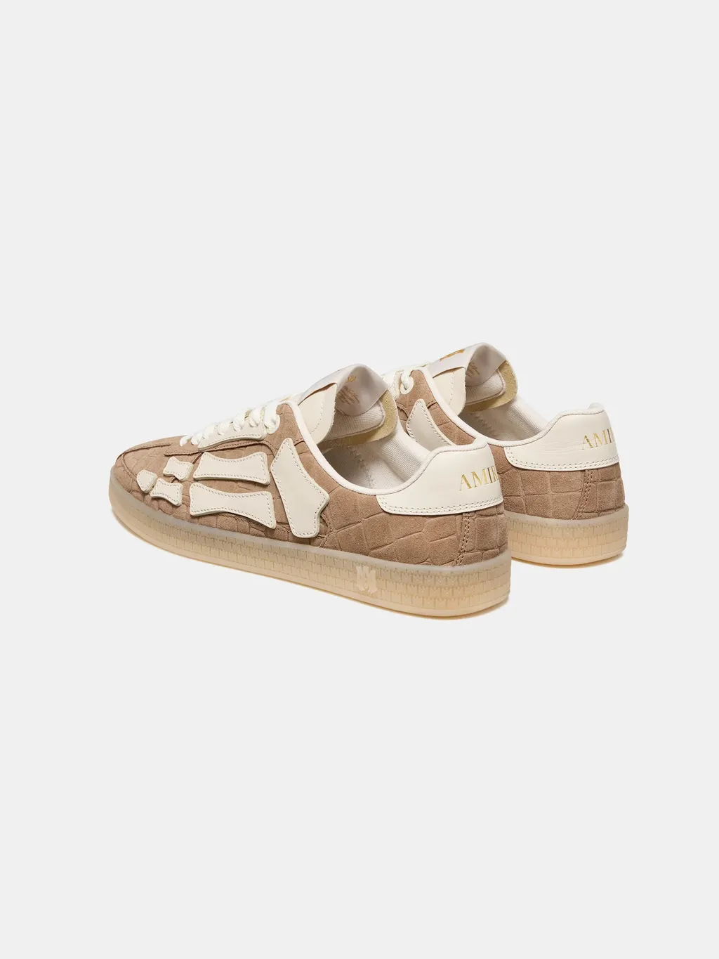 Crocodile-Embossed Skeleton Trainers