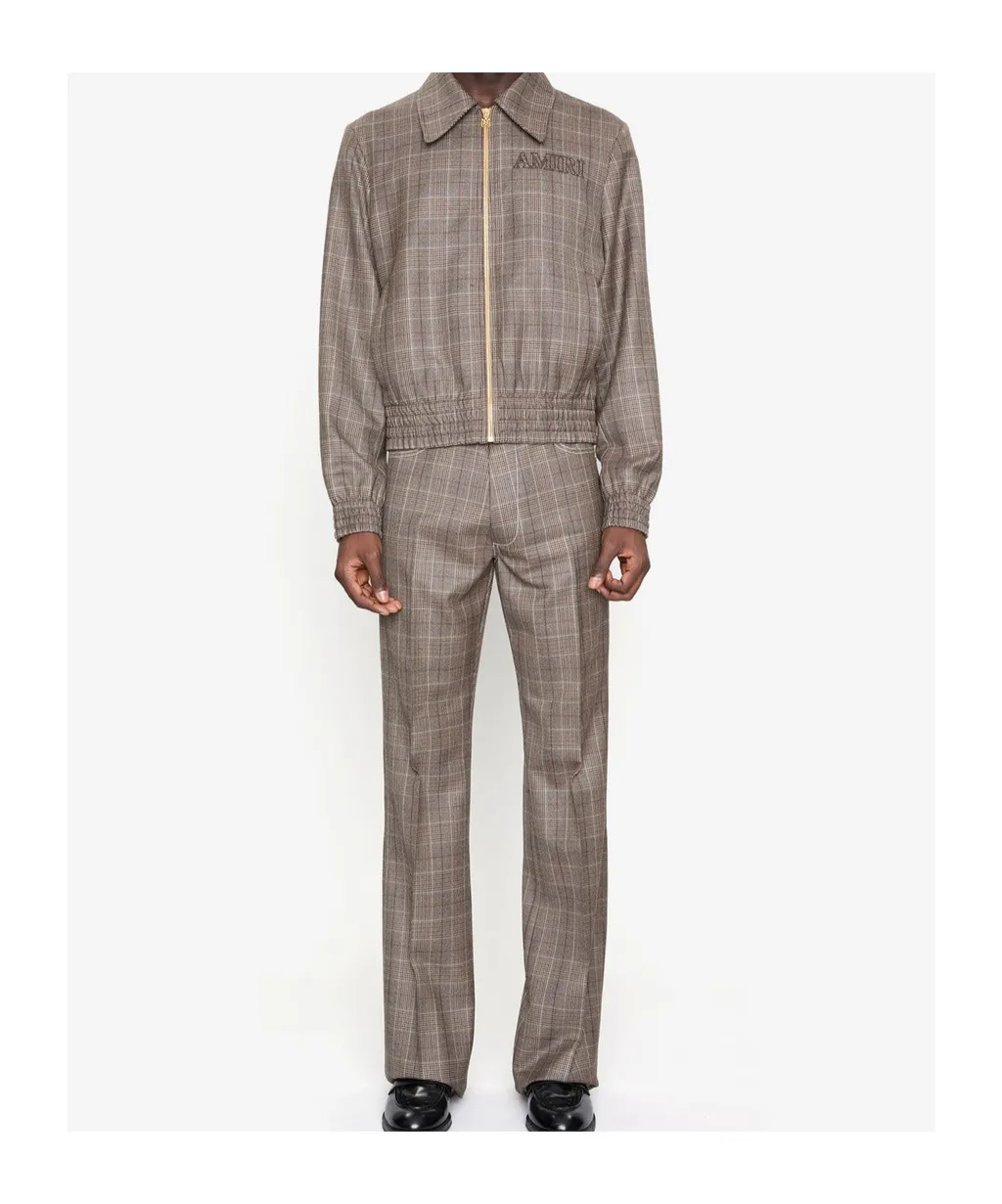 Zip-Up Checked Jacket