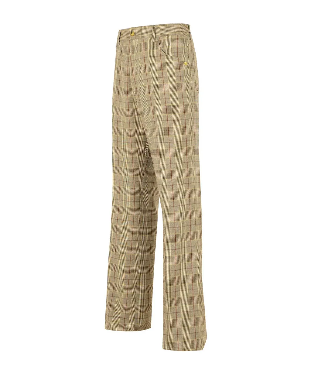 Checked Flared Trousers
