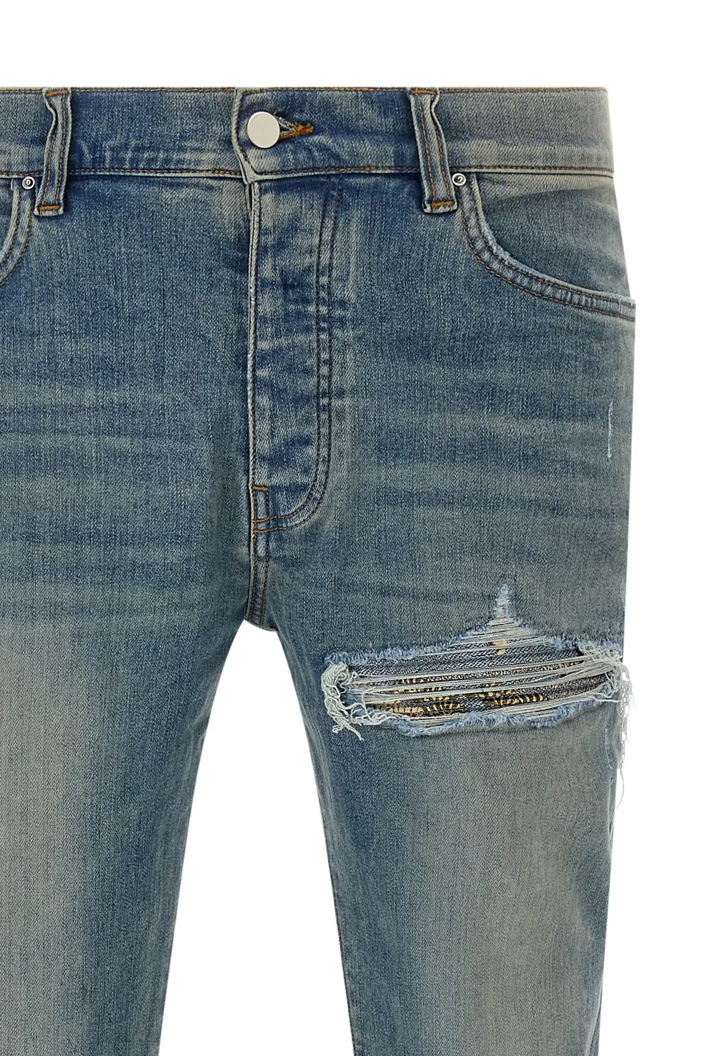 Belt Loop Denim Trousers