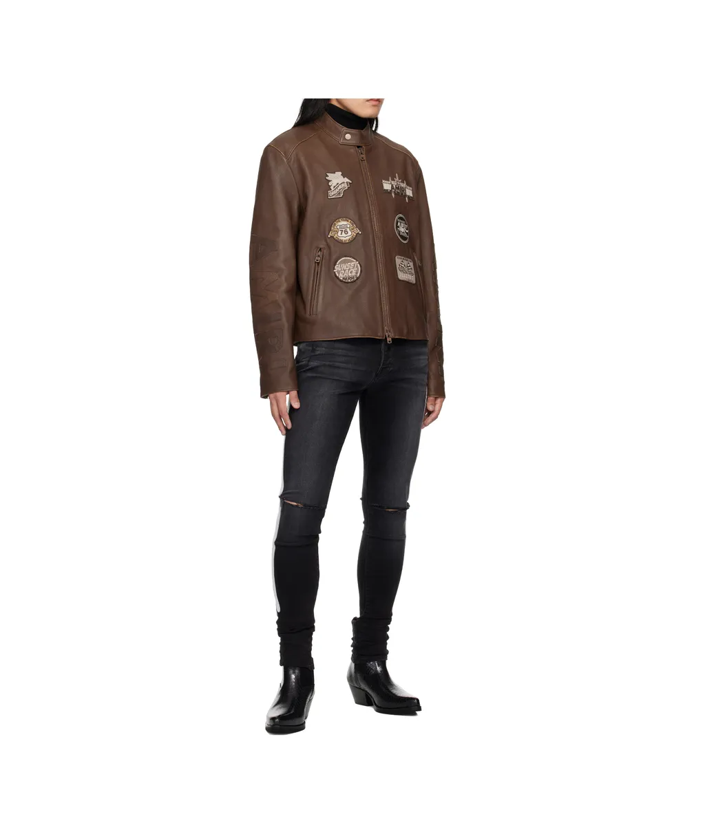Patch Racing Leather Jacket