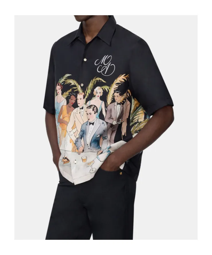 Illustration-Print Short-Sleeve Shirt