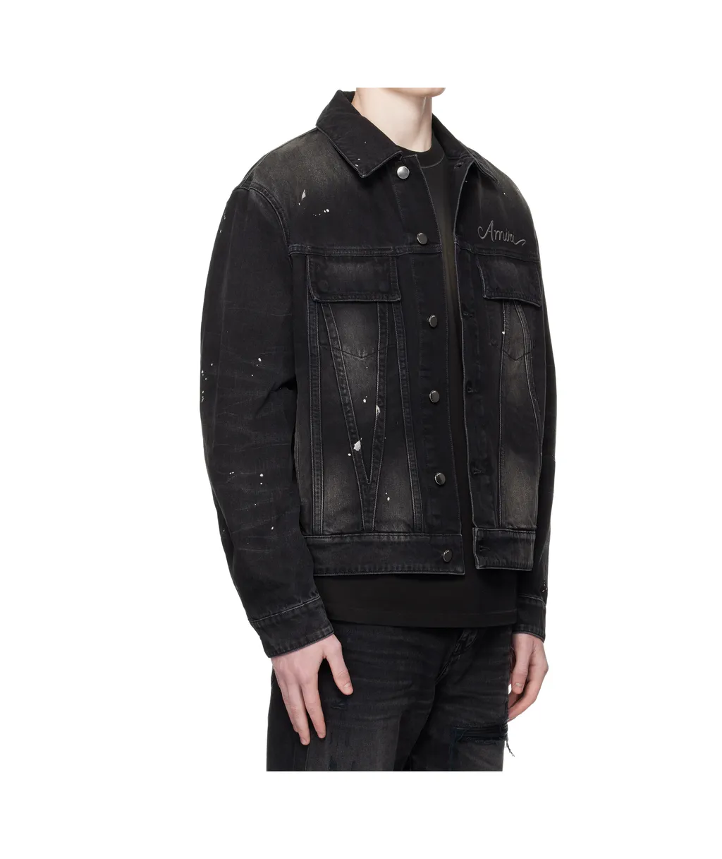 Paint-Splatter Denim Jacket
