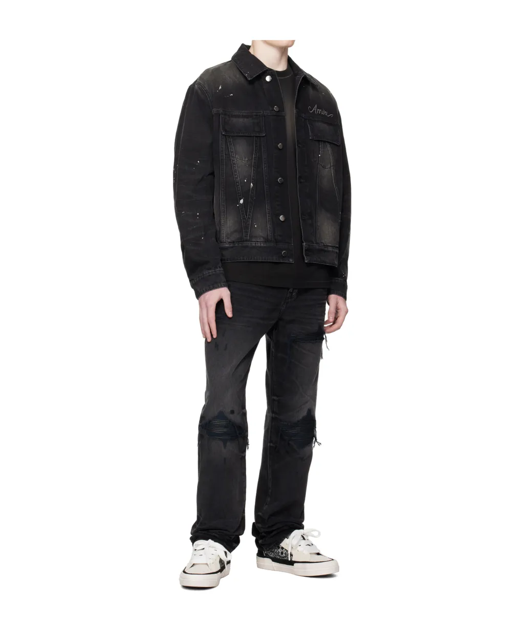 Paint-Splatter Denim Jacket