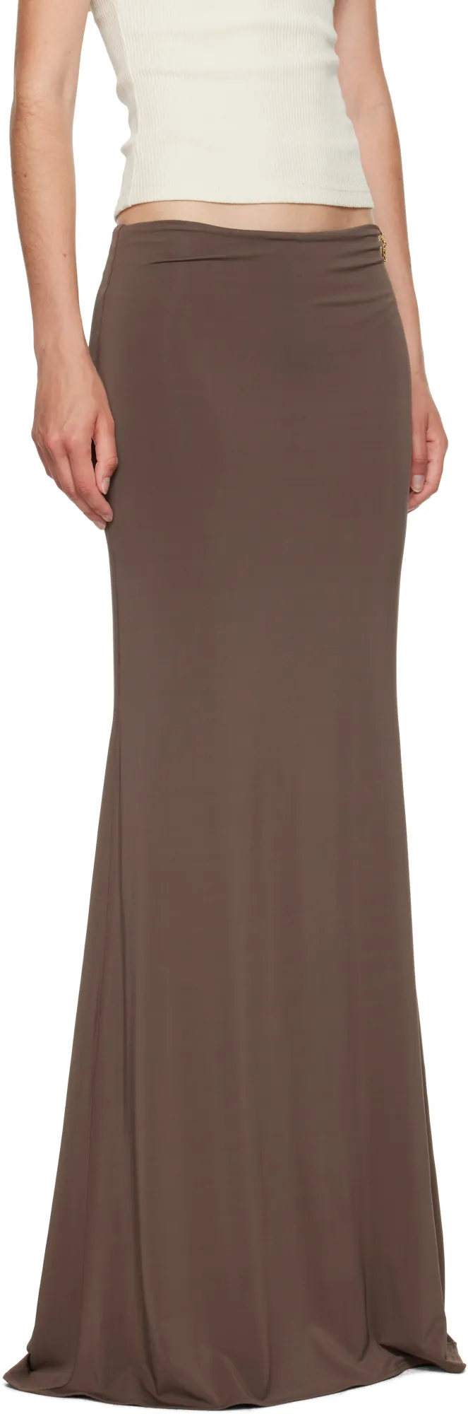 Logo Chain Maxi Skirt