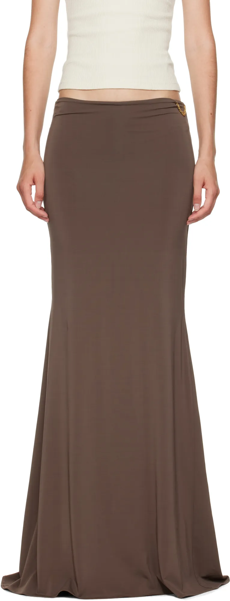 Logo Chain Maxi Skirt