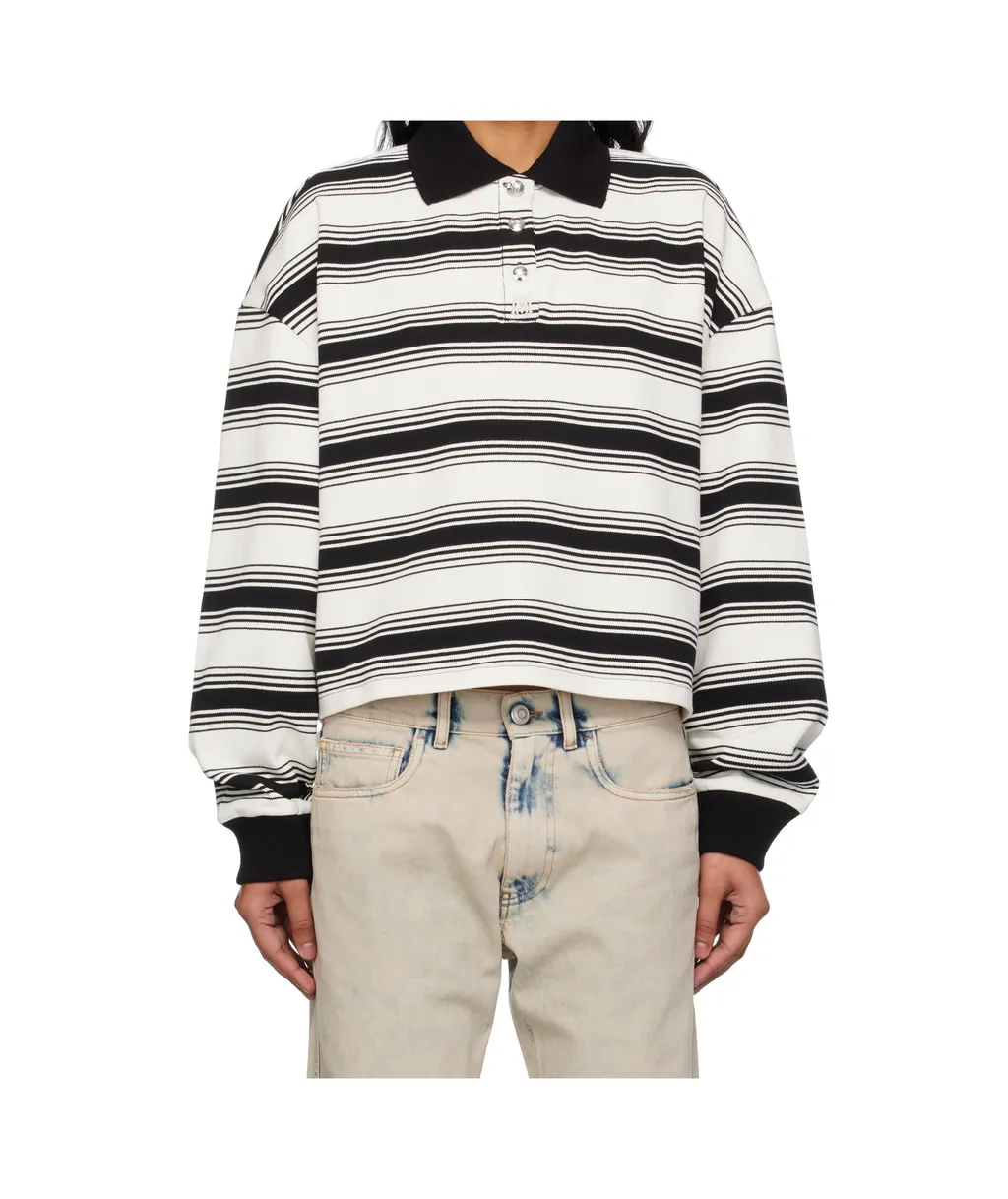 Ma Striped Oversized Polo Shirt