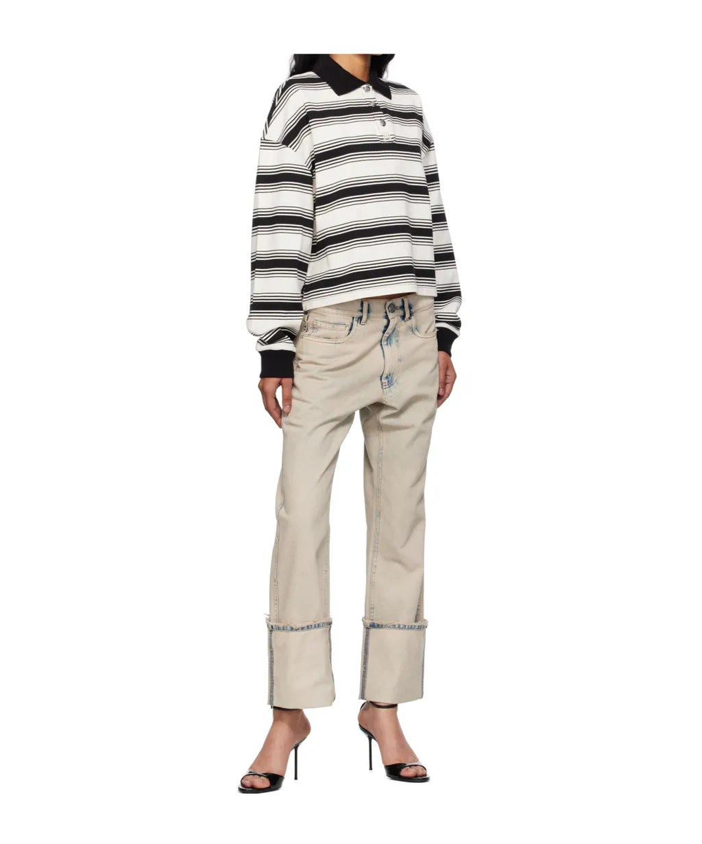 Ma Striped Oversized Polo Shirt