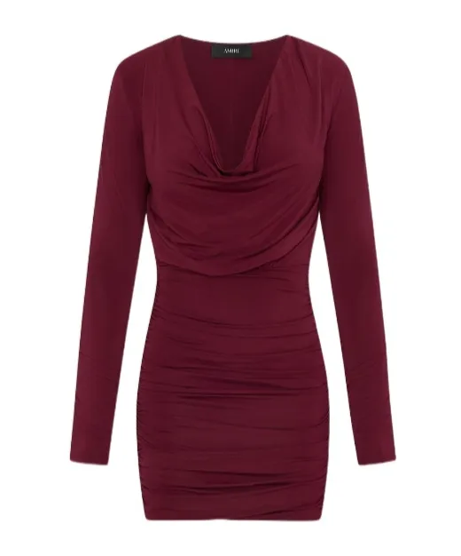 Cowl Neck Mini Dress