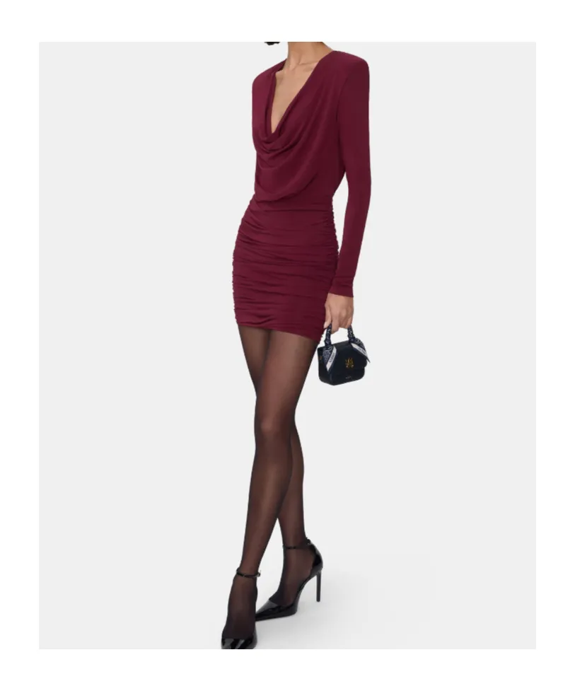 Cowl Neck Mini Dress