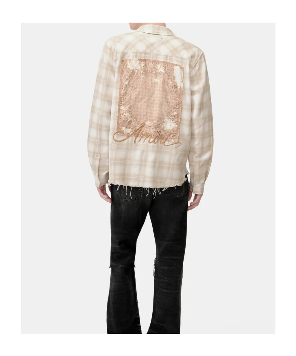 Checked Frayed Shirt