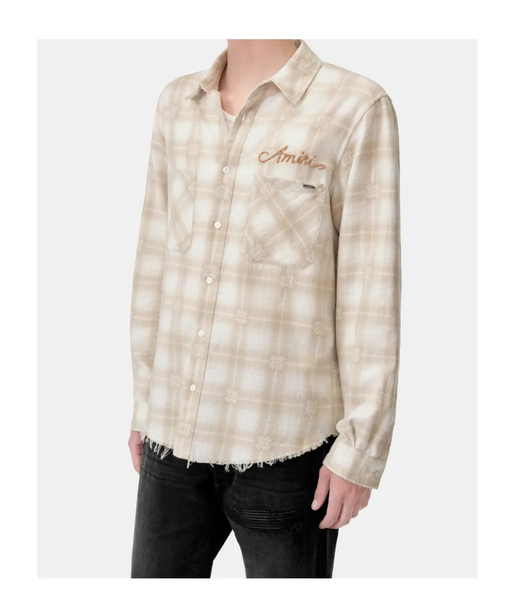 Checked Frayed Shirt