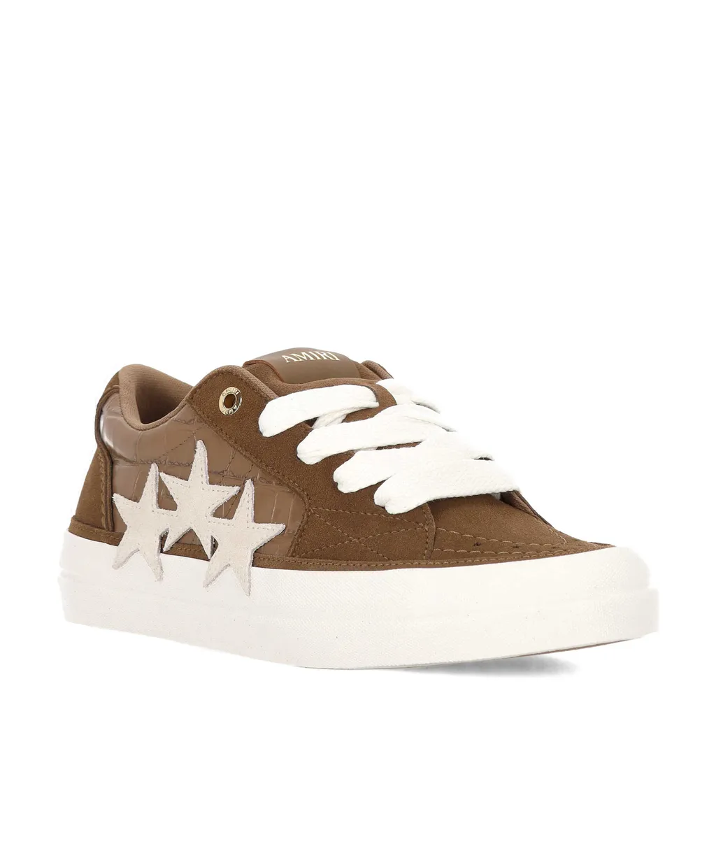 Star-Embellished Leather Sneakers