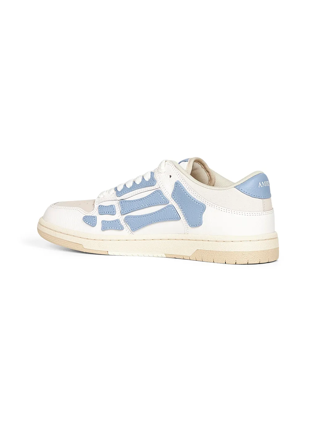 Skeleton-Appliqué Leather Trainers