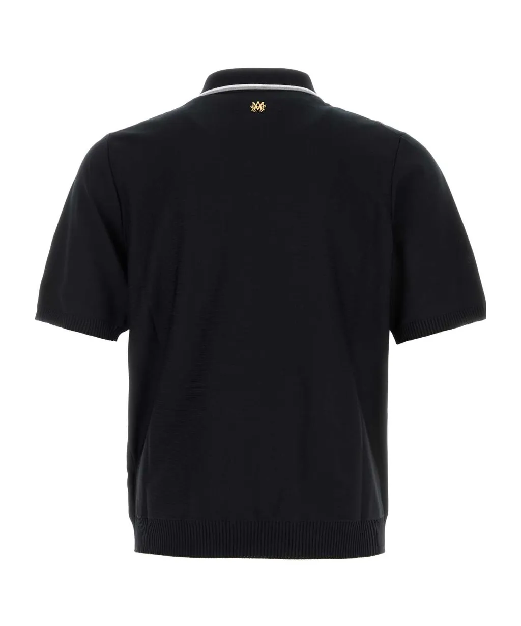 Stripe-Panel Knitted Shirt