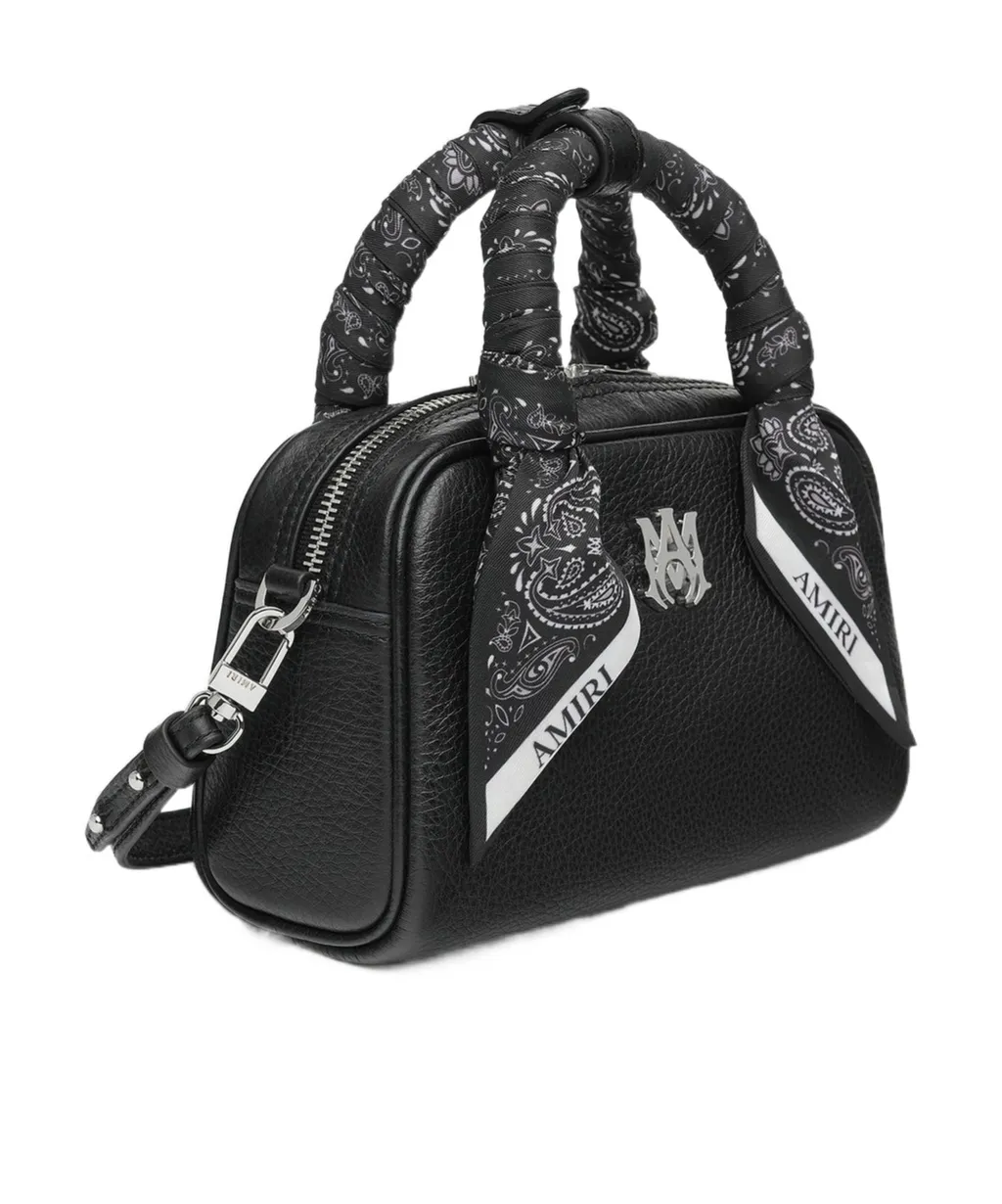 Paisley-Scarf Top-Handle Bowling Bag