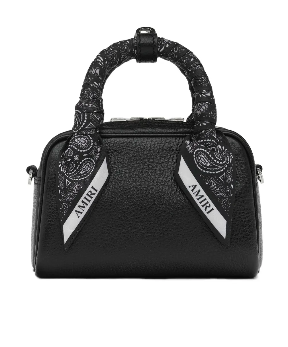 Paisley-Scarf Top-Handle Bowling Bag