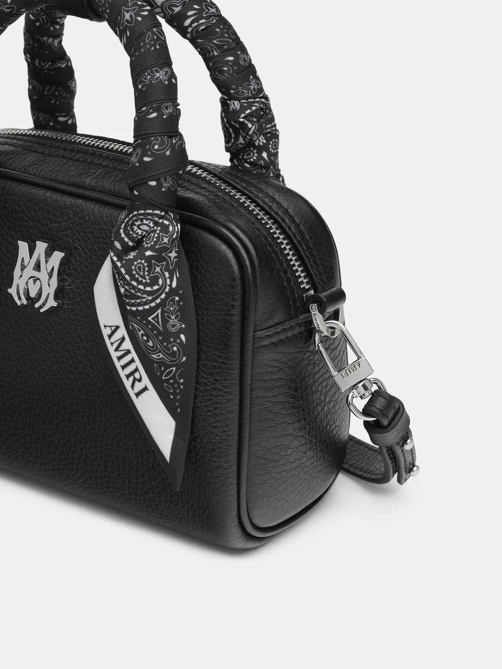 Paisley-Scarf Top-Handle Bowling Bag