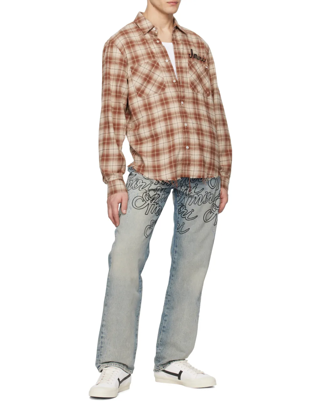 Letter Print Jeans