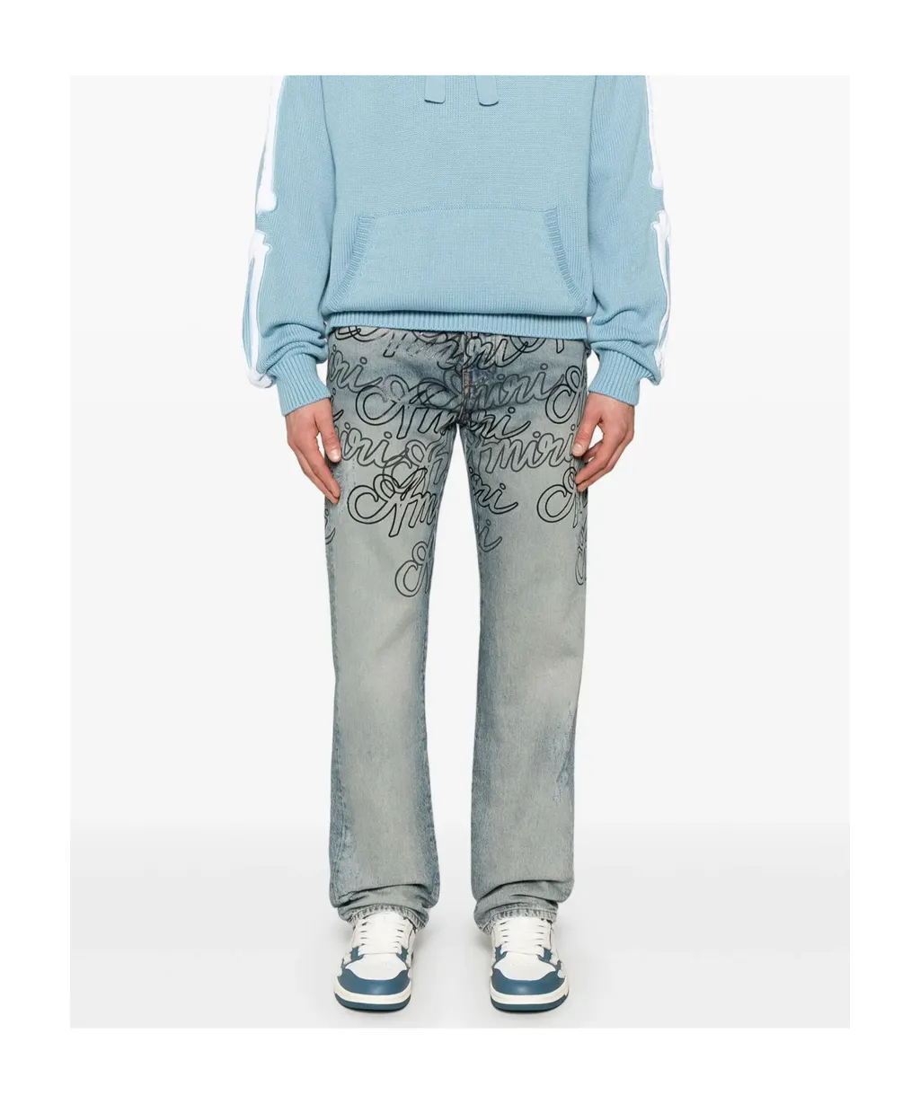 Letter Print Jeans