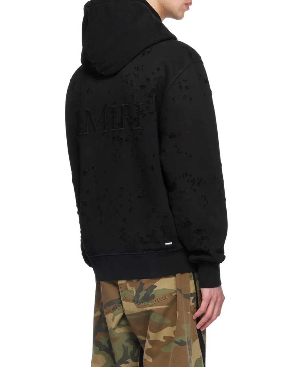 Ma Shotgun Logo Embroidered Distressed Hoodie