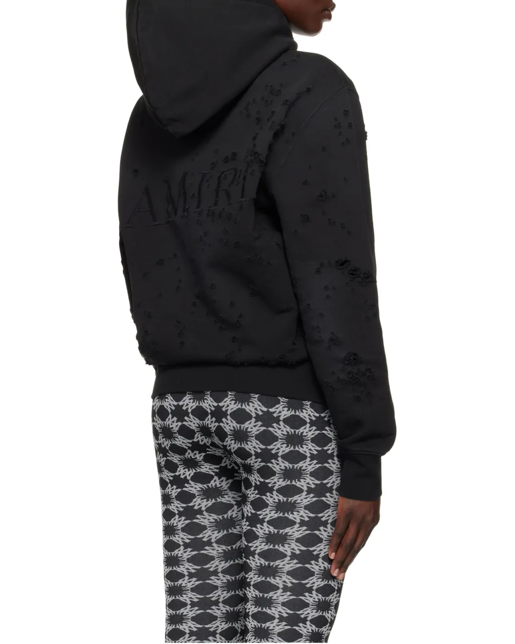 Ma Shotgun Logo Embroidered Distressed Hoodie