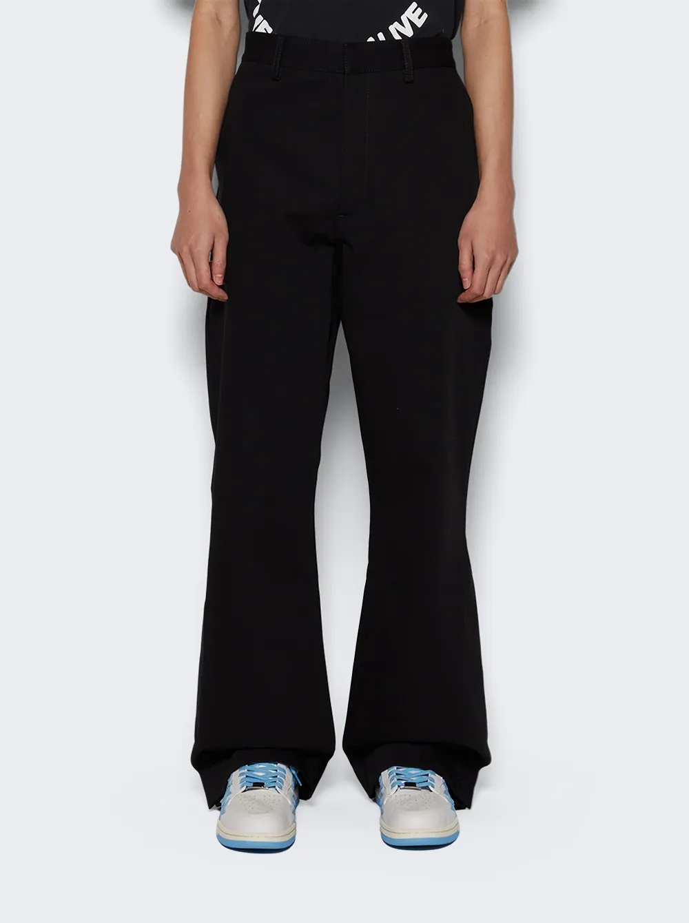 Mid-Rise Flared Trousers