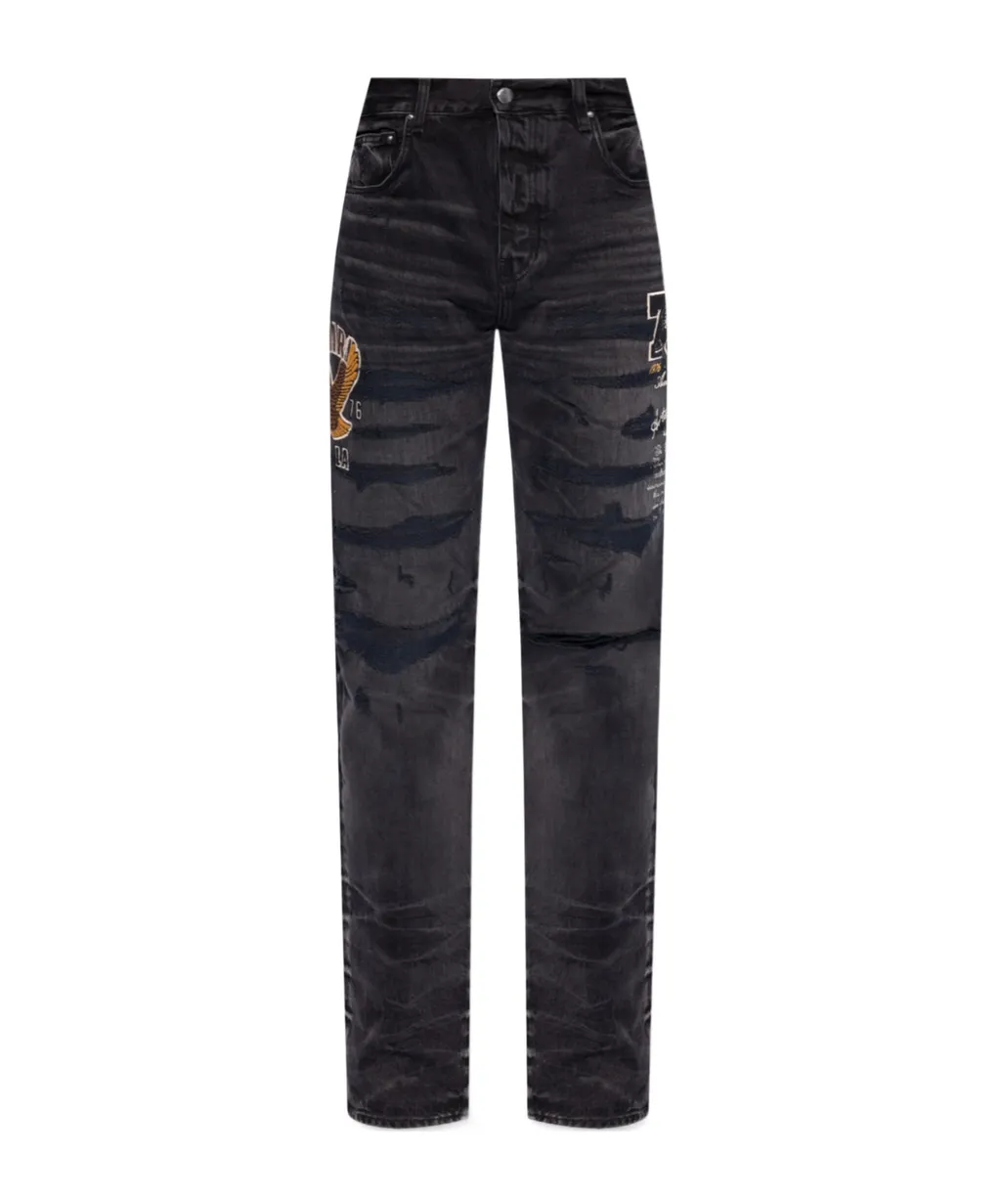 Varsity Straight-Leg Jeans
