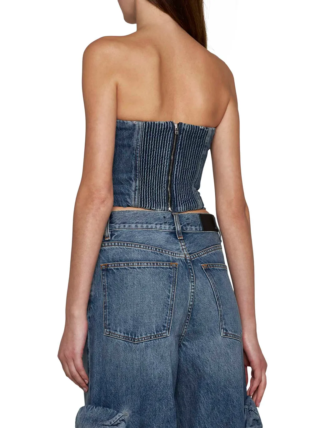 Zipper Denim Vest