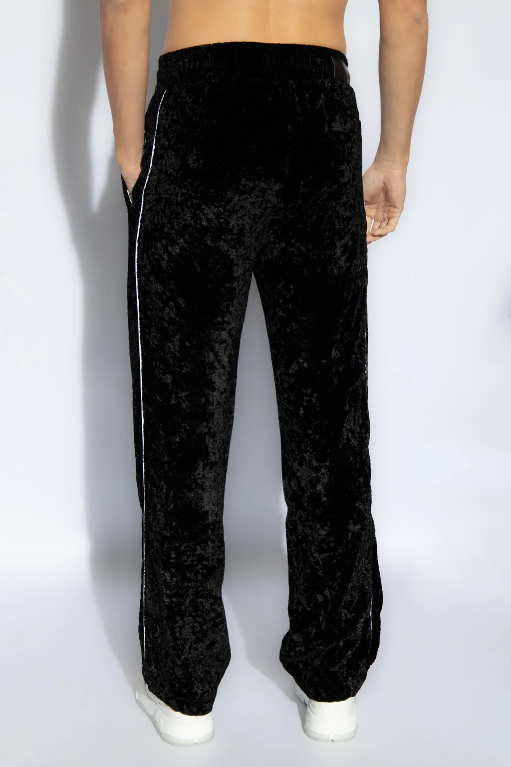Crushed Straight Leg Track Pants