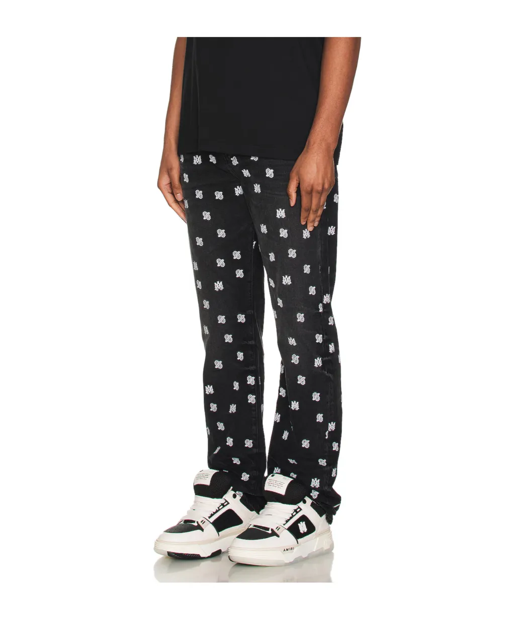 Ma Paisley-Print Straight-Leg Jeans