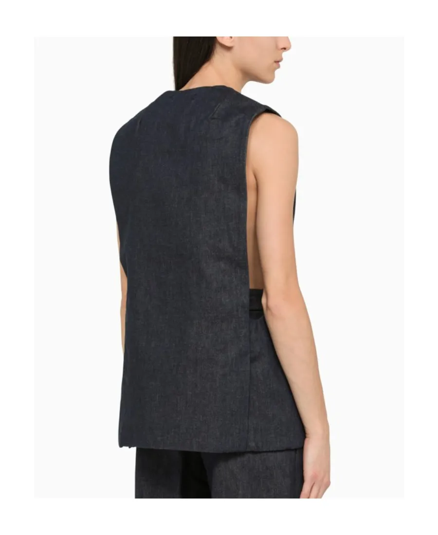 V-Collar Sleeveless Vest