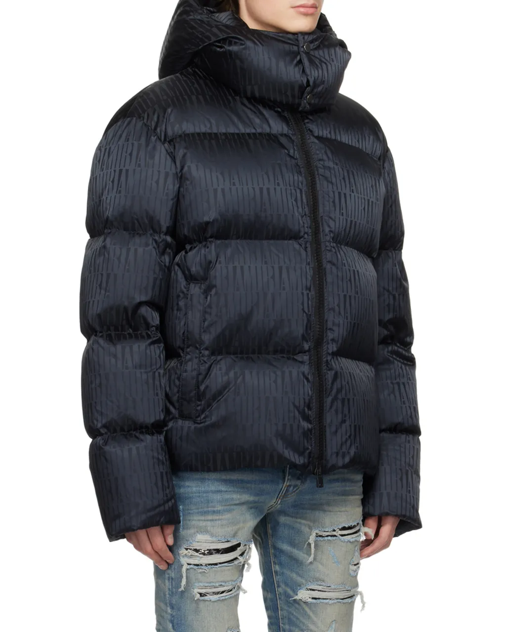 All-Over Logo Printed Padded Down Jacket