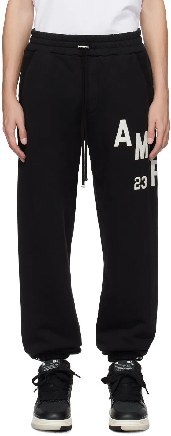 Logo Patch Straight Leg Pants