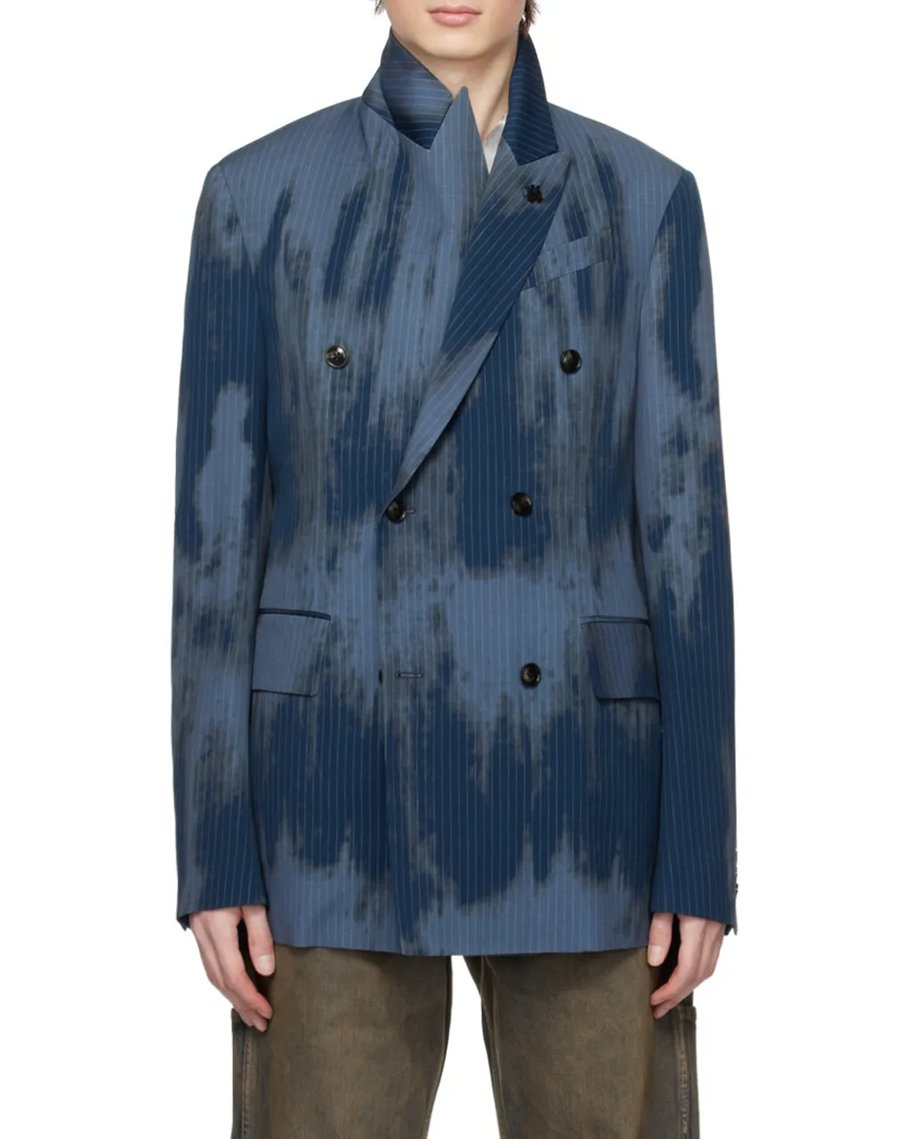 Faded Double-Breasted Blazer