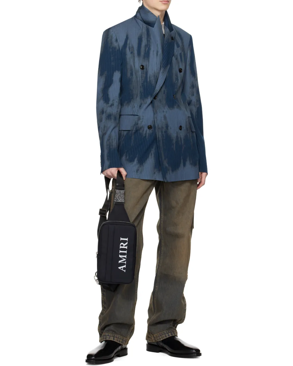 Faded Double-Breasted Blazer