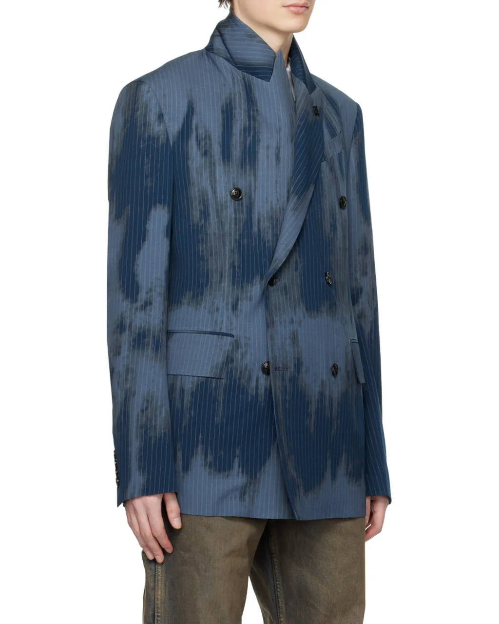 Faded Double-Breasted Blazer