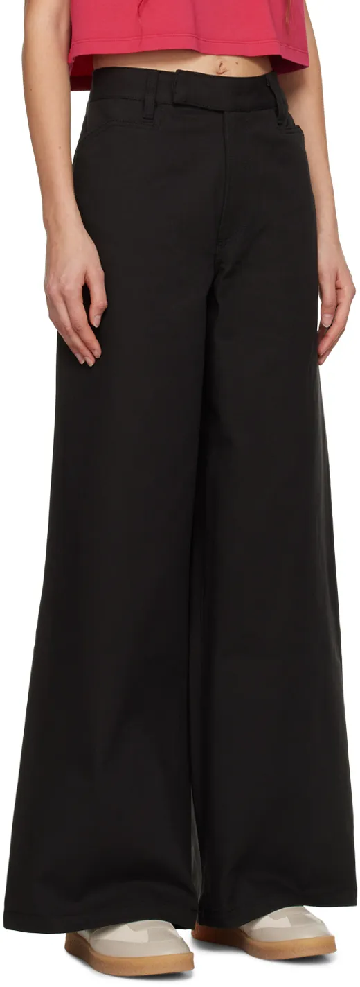 Wide-Leg Cotton Trousers