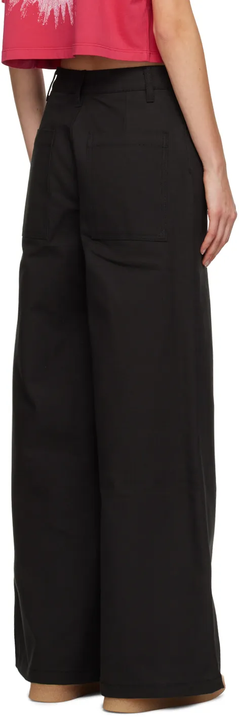 Wide-Leg Cotton Trousers