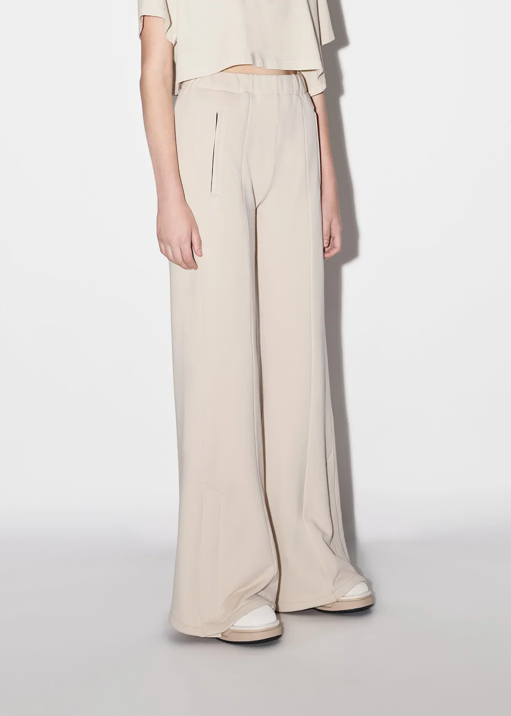Flared-Leg Jersey Trousers