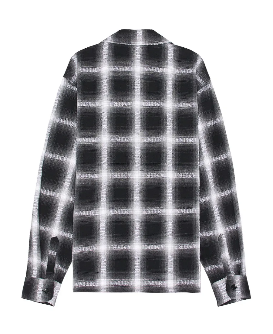 Checked Logo-Print Shirt
