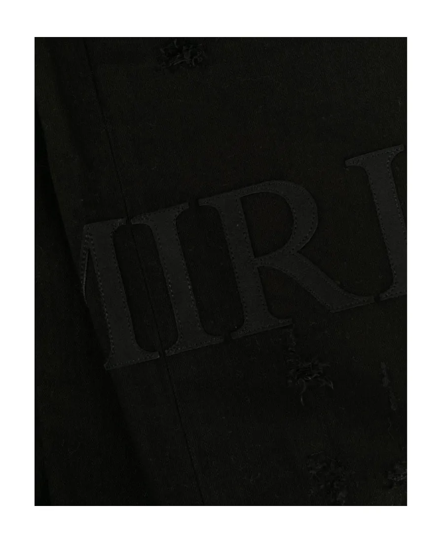 Ripped-Knee Logo-Print Skinny Jeans