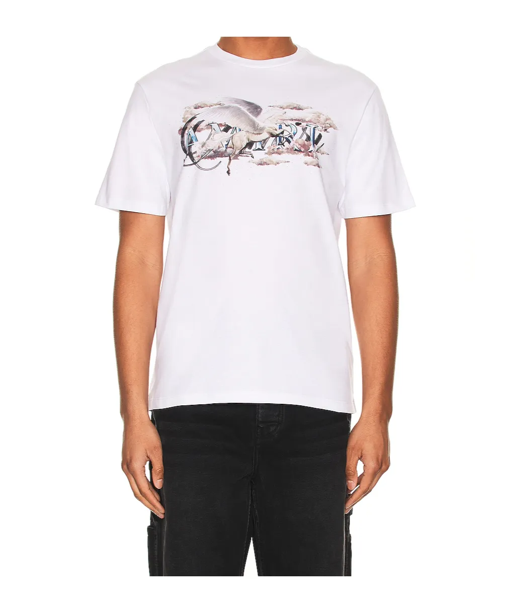 Pegasus Script Logo Cotton T-Shirt