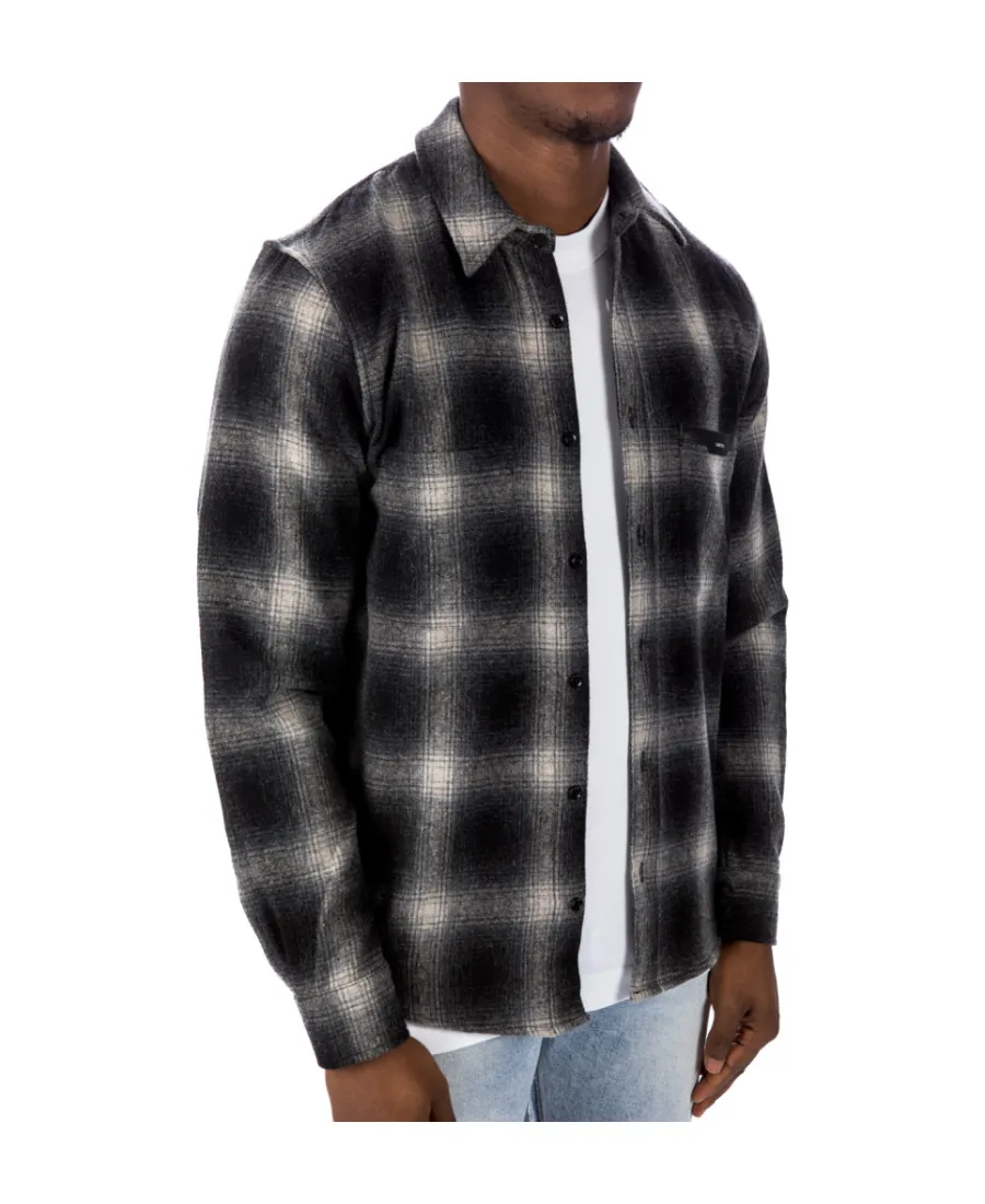 Logo Patch Check-Print Shirt