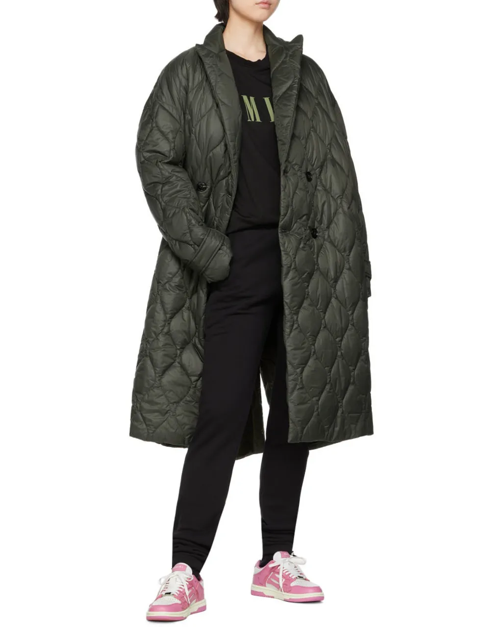 Double-Breasted Quilted Coat