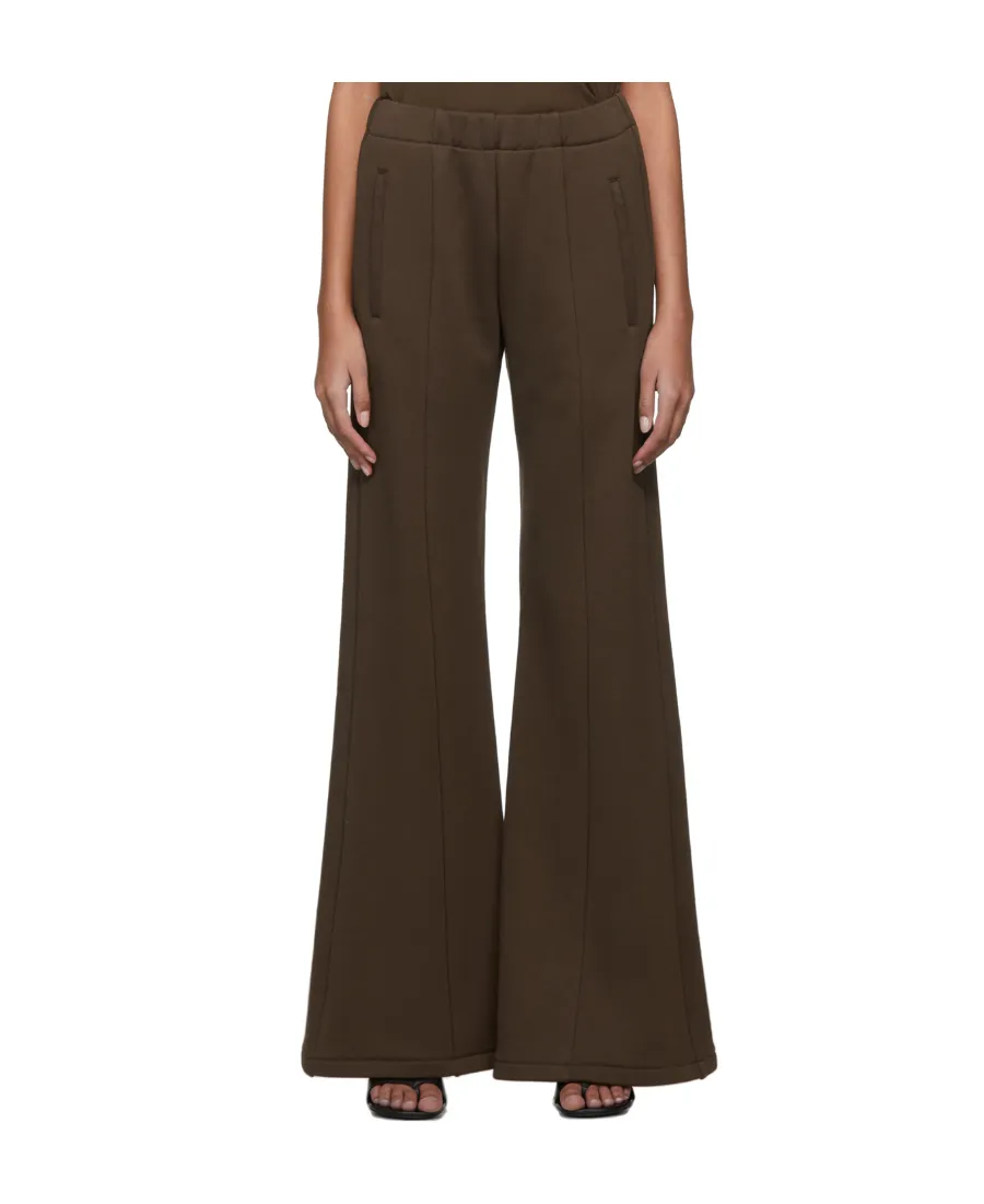 High-Waisted Wide Leg Track Trousers