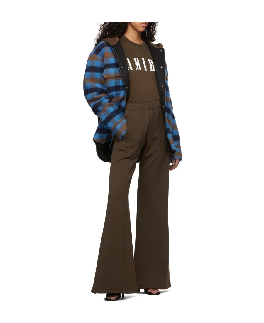 High-Waisted Wide Leg Track Trousers