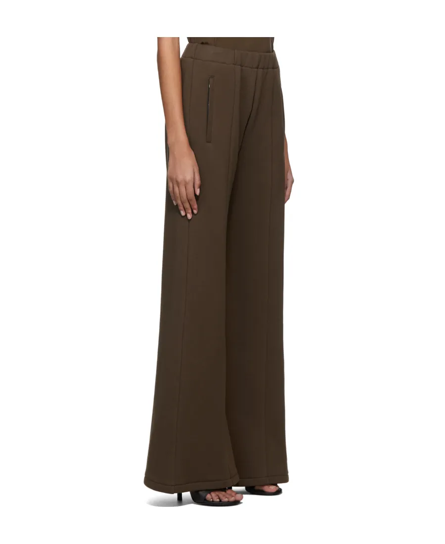 High-Waisted Wide Leg Track Trousers