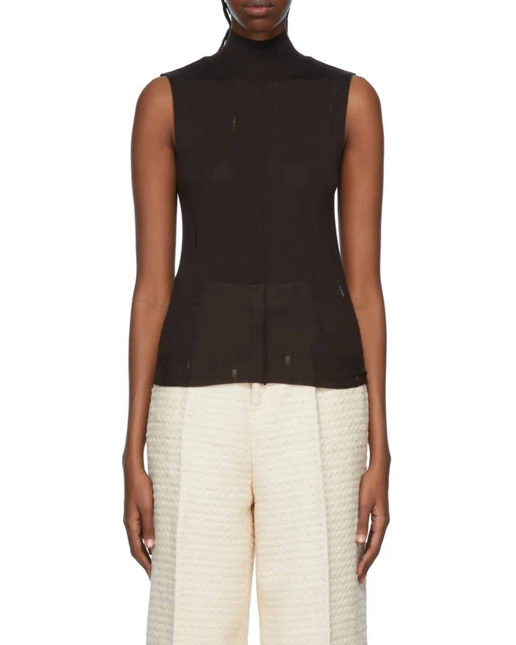 High Neck Cashmere Vest