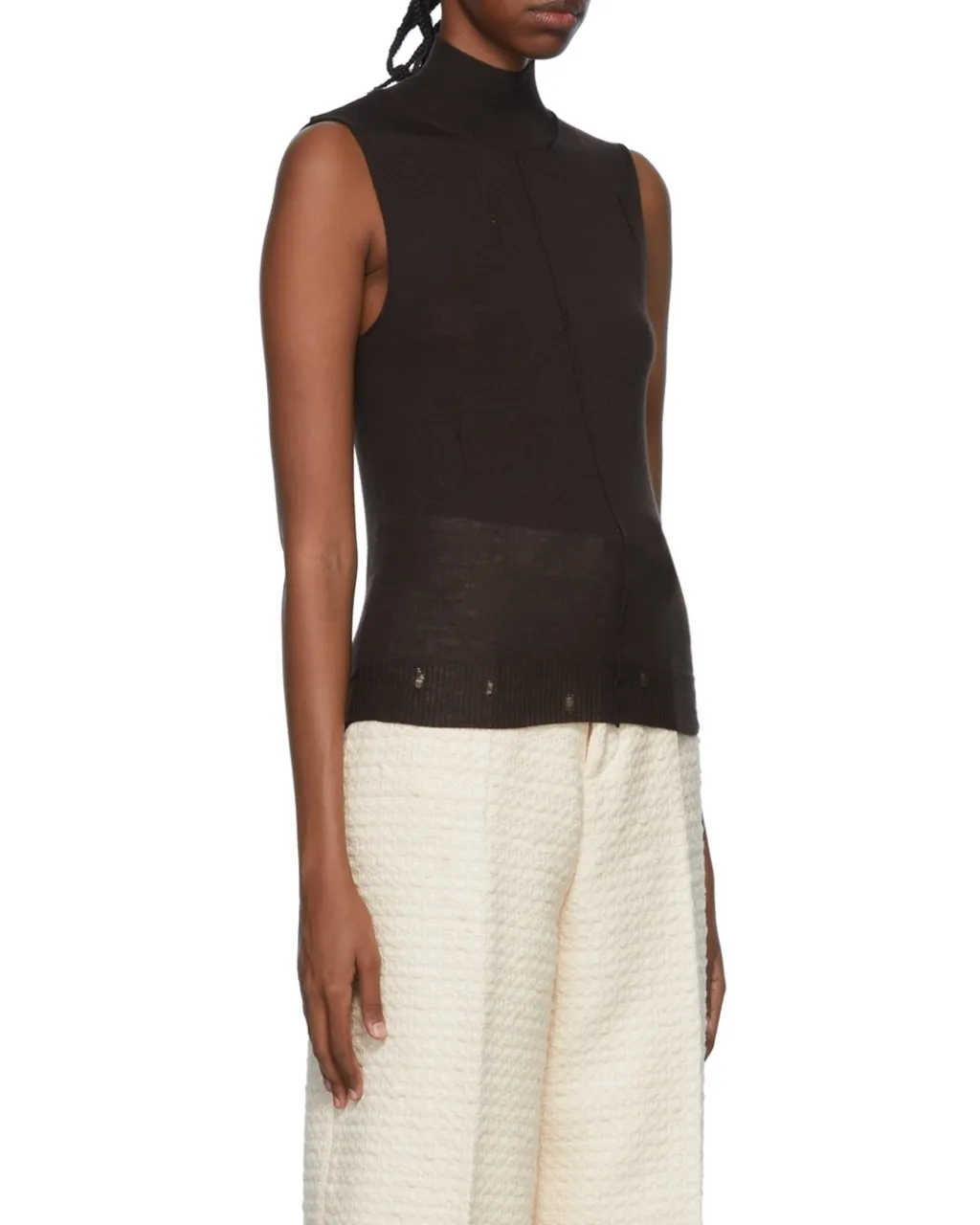 High Neck Cashmere Vest